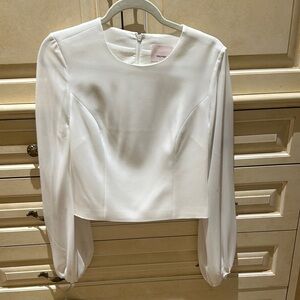 NWOT Cinq a Sept cropped blouse M